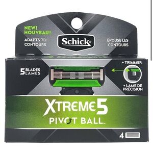 Schlick Premium Quality Xtreme 5 PivotBall Men's Razor Refills 4 Count Box x 2